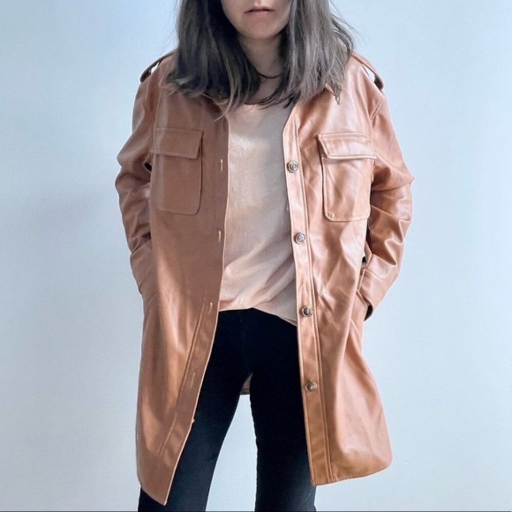 7 for all Mankind Faux Leather Jacket - M